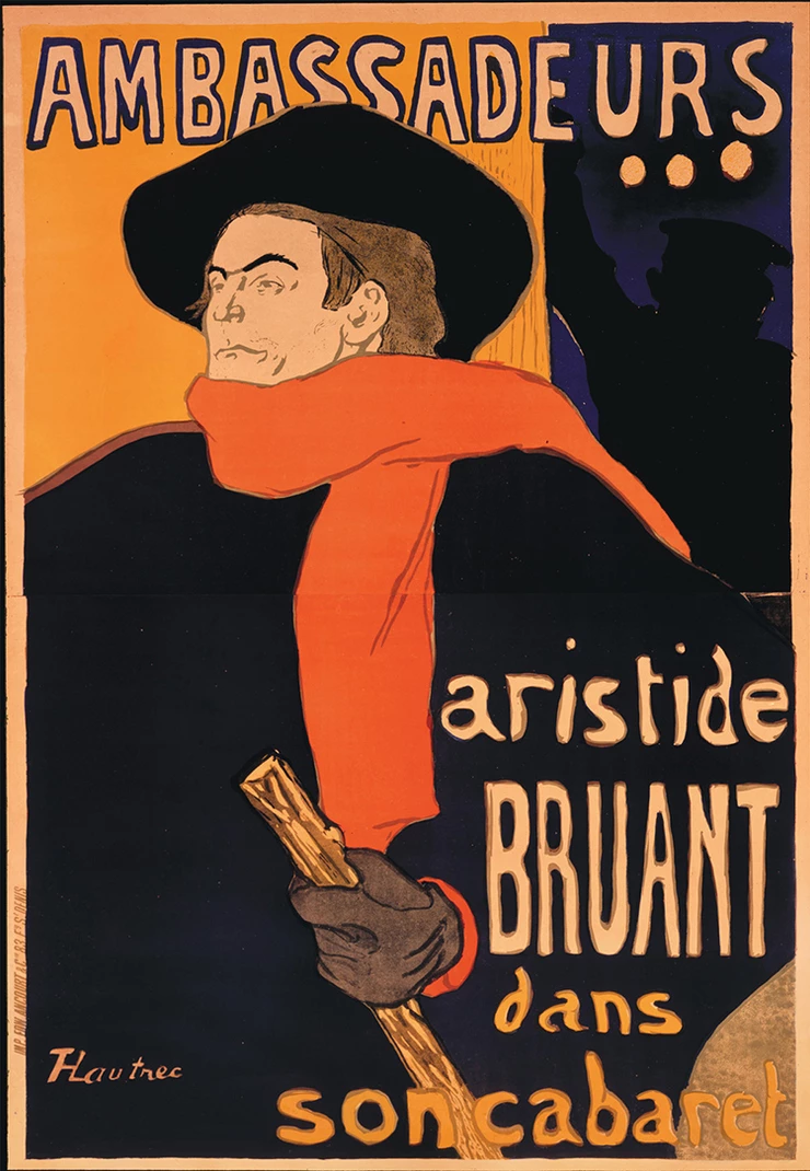 Toulouse-Lautrec, Aristide Bruant, 1892 