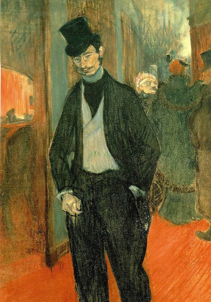 Toulouse-Lautrec, Gabriel Tapie de Celeyran in a Theatre Corridor, 1894