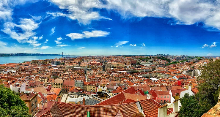 view from St. George's Castle in Alfama