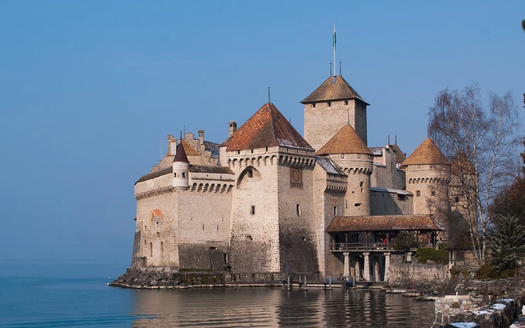 Chillon Castle, one of the best preserved medieval castles in Europe