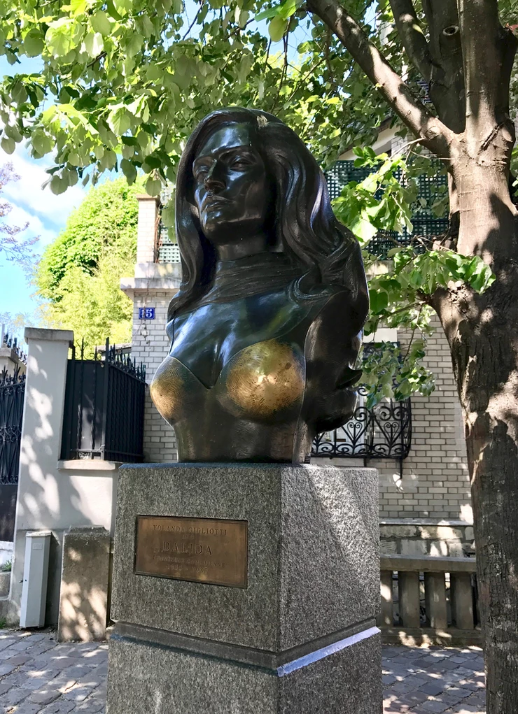 statue of Dalida on Place Dalida in Montmartre