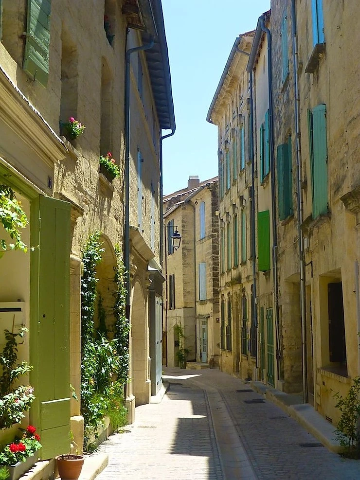 the village of Uzes in Occitanie France, on the border of Provence