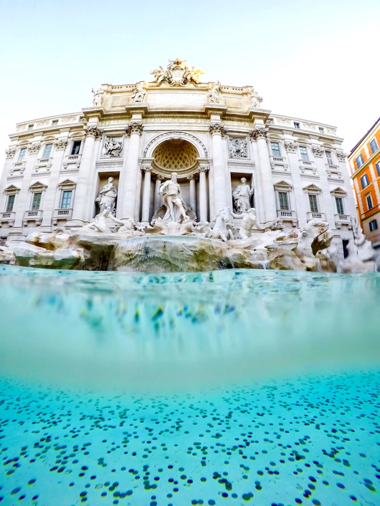 the Trevi fountain in Rome