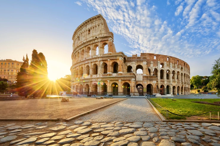 the Colosseum, the symbol of Rome dating from 80 A.D. 