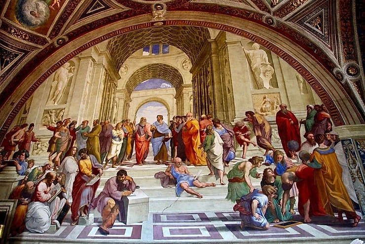 Raphael, School of Athens, 1509-11 -- in the Raphael Rooms