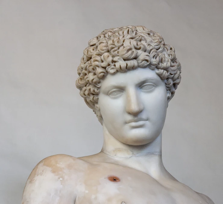 bust of Antinous in the Capitoline Museum in Rome