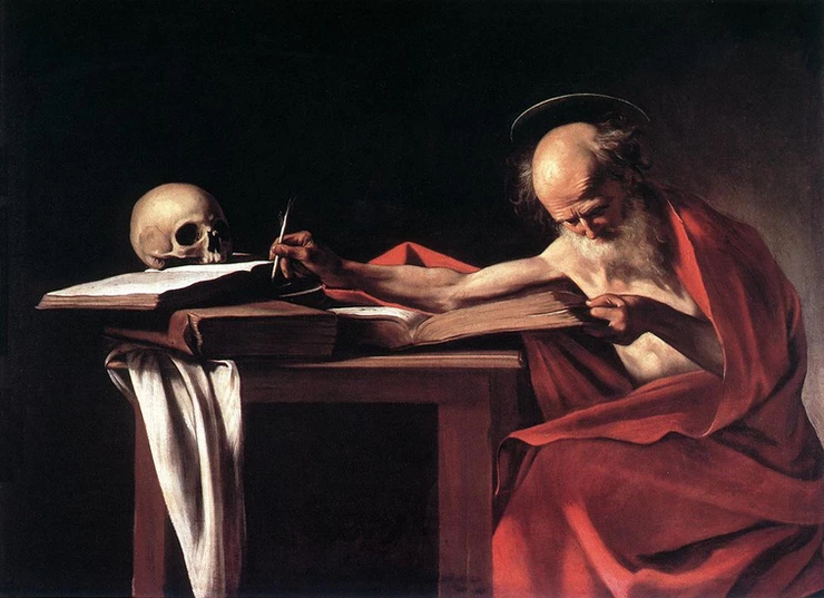 Caravaggio, Saint Jerome Writing, 1606