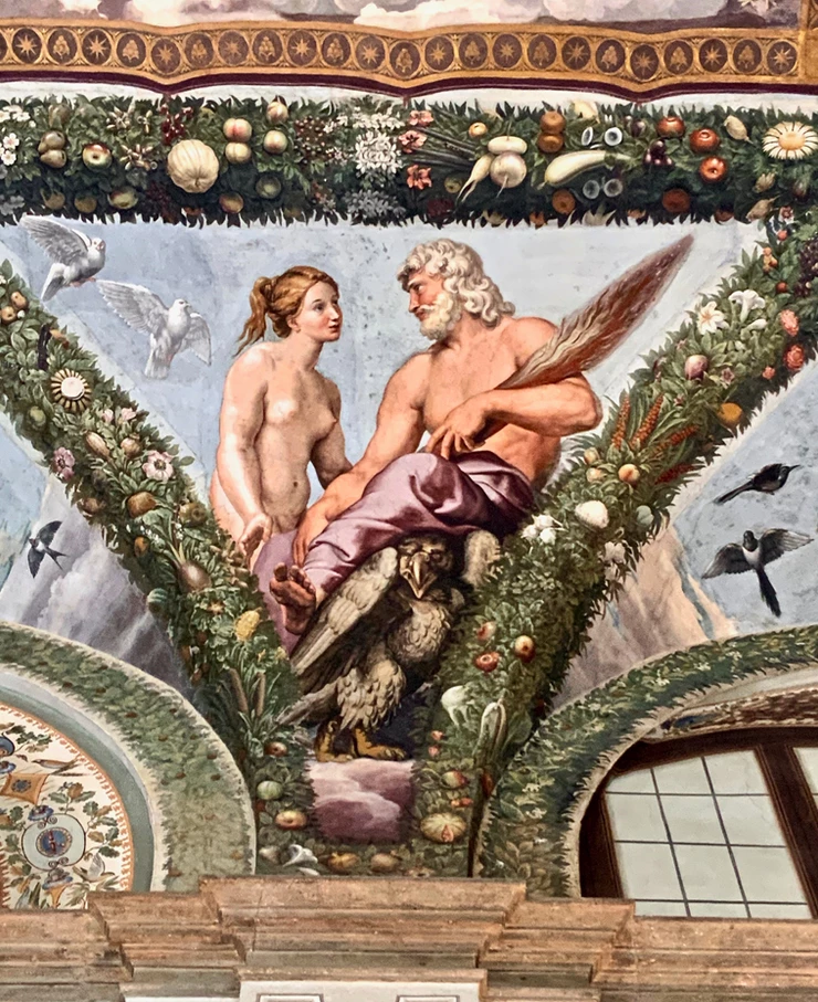 fresco in the Loggia of Cupid and Psyche in Villa Farnesina