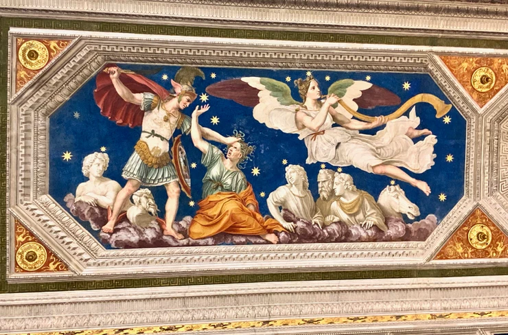 ceiling fresco in the Hall of Galatea in Villa Farnesina