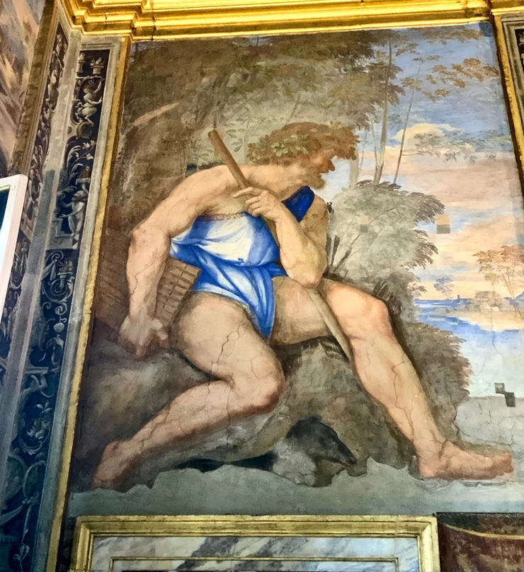 the Polyphemus fresco, in the niche to the left of Galatea