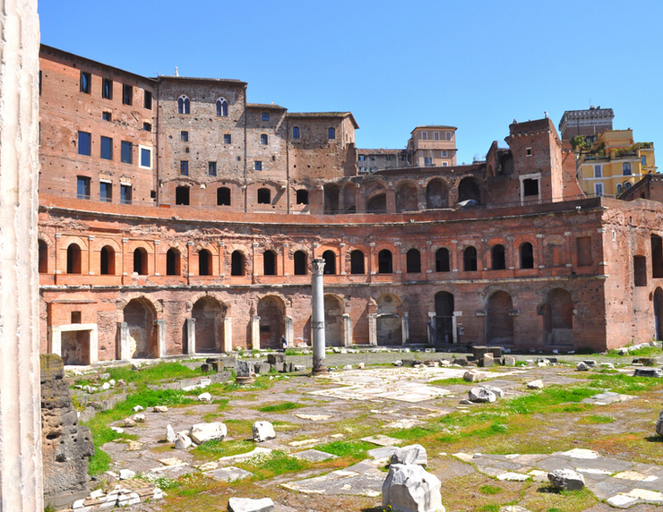 the ruins of Trajan's Market in Rome