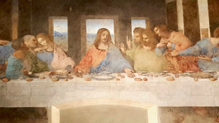 Leonardo da Vinci, detail of The Last Supper, 1495-98