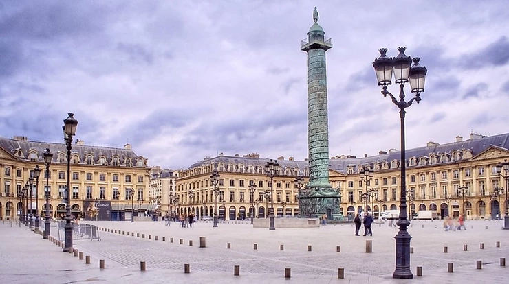 Place Vendome in Paris, a filming location for the BBC show Killing Eve