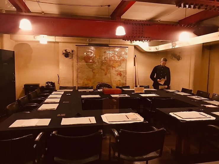 the War Cabinet Room in the Churchill War Rooms Museum