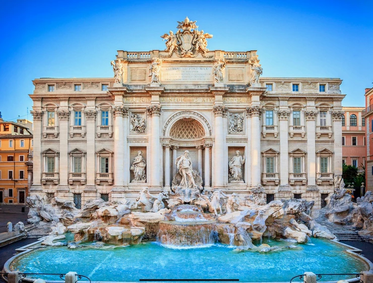 the beautiful Trevi Fountain, an iconic Italian landmark in Rome