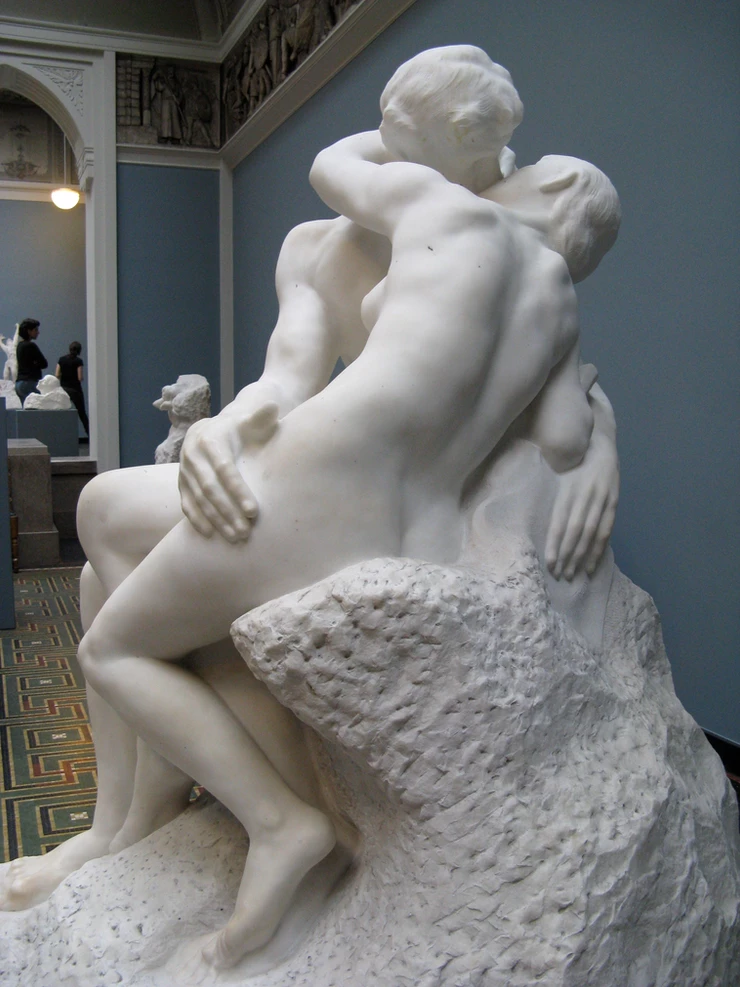 Rodin's iconic The Kiss, in the Rodin Museum in Paris