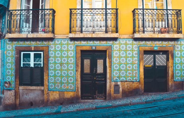 colorful azulejos in Lisbon