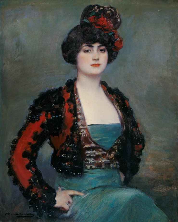 Ramon Casa Carbo, Julia, 1915 -- in the Carmen Thyssen Museum