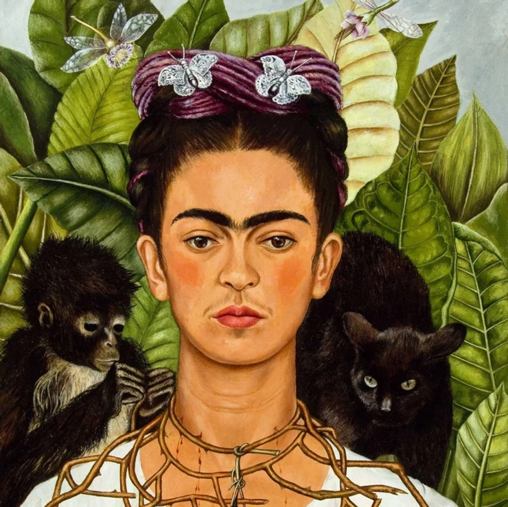 Frida Kahlo, Self Portrait With Thorn Necklace and Hummingbird, 1940