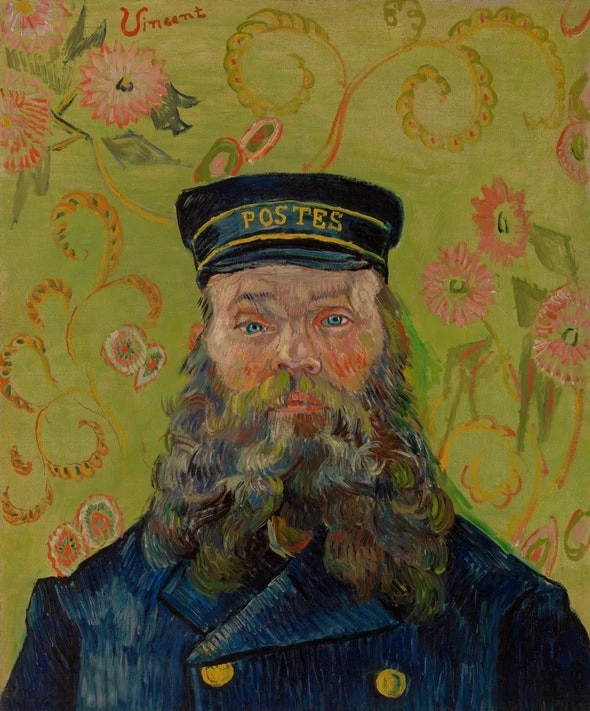 Vincent Van Gogh, The Postman, 1889 -- one of Barnes' first aquisitions