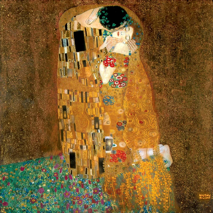 Gustave Klimt, The Kiss, 1907-08 -- in the Belvedere Palace in Vienna