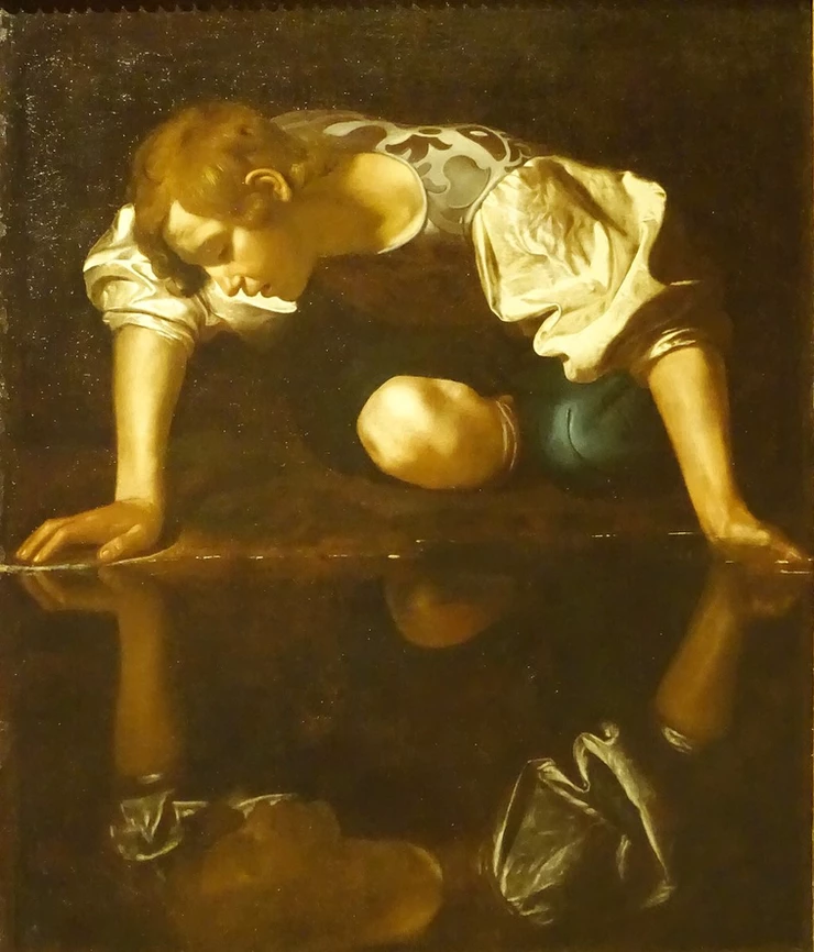 Caravaggio, Narcissus at the Source, 1597-99