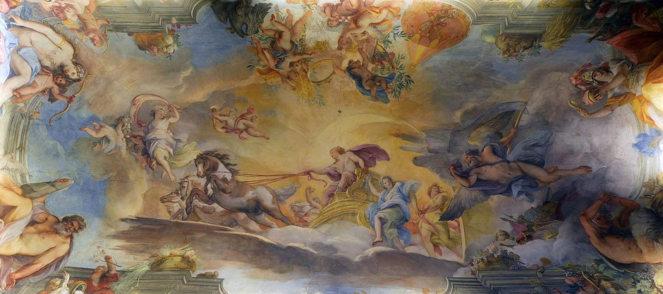 Giusppe Chiara, The Chariot of the Sun, 1693 -- on another ceiling of the Palazzo Barberini