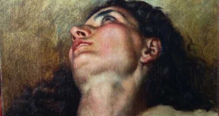 the upper section of highly controversial Courbet's Origin of the World