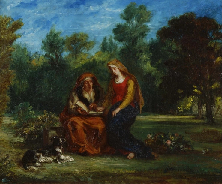 Eugene Delacroix, The Education of the Virgin  1842