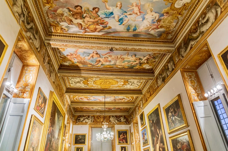 ceiling frescos and paintings in the Galleria Spada