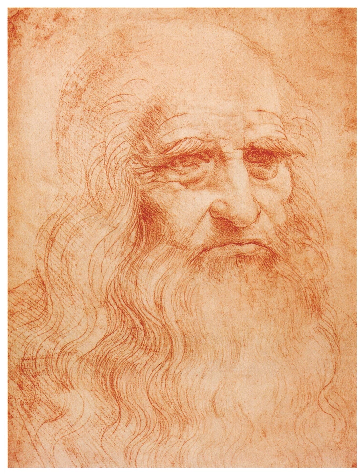 Leonardo da Vinci, Portrait of a Man in Red Chalk, 1512
