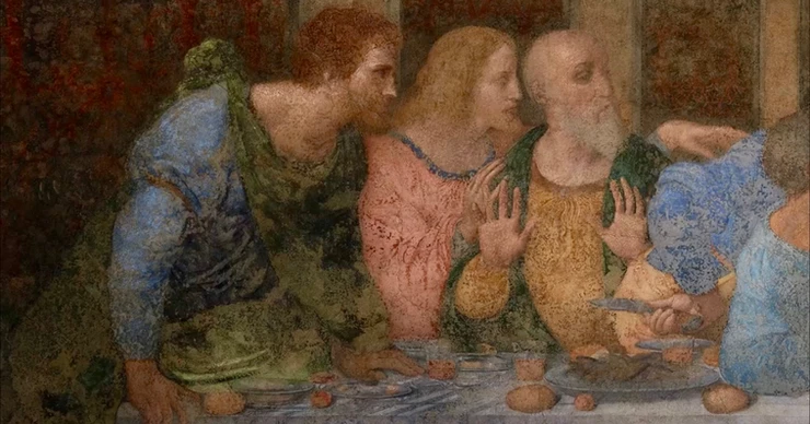 detail of Leonardo da Vinci's The Last Supper