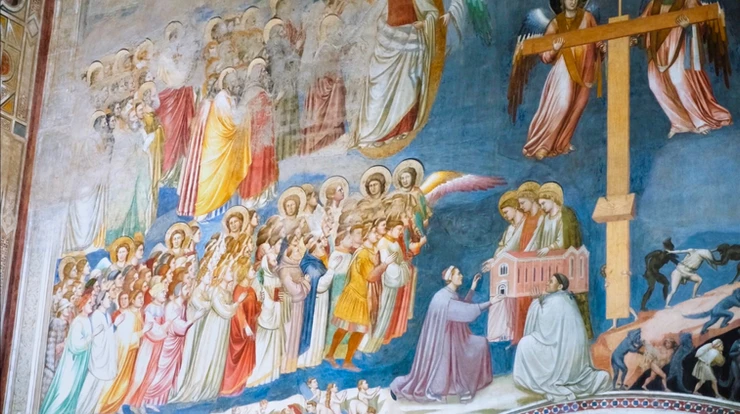 the "heaven" side of The Last Judgment in the Scrovegni Chapel