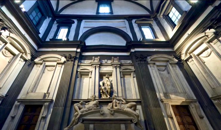 architecture of the new Sacristy and the tomb of Lorenzo