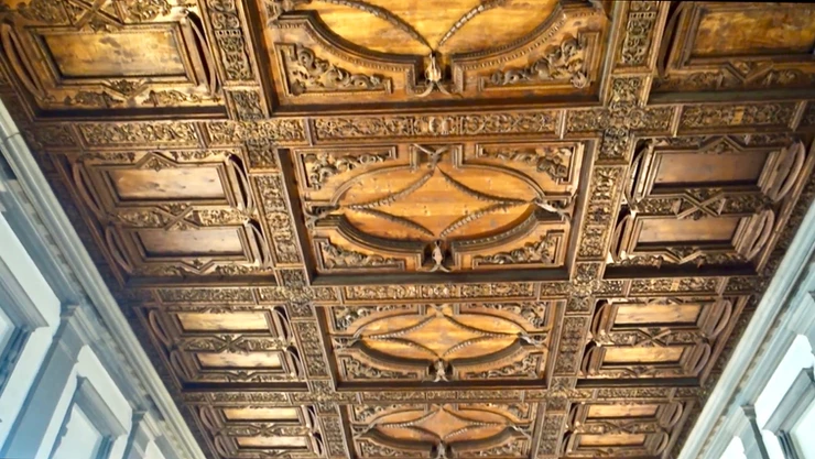 ceiling of the Reading Room in the Laurentian Library