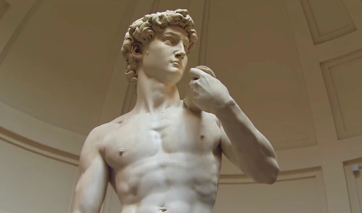 detail of Michelangelo's David