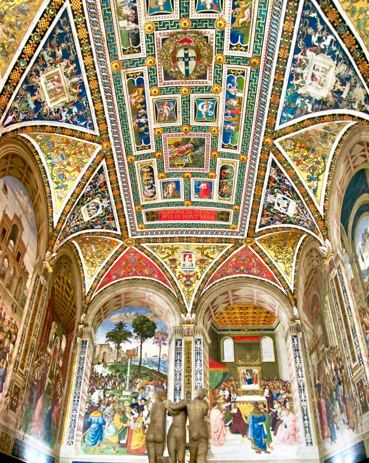 frescos in the Piccolomini Library inside Siena Cathedral