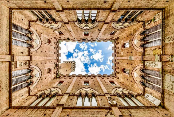 view of the Tower of Mangia, a must do with one day in Siena