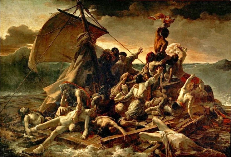 Theodore Gericault, Raft of the Medusa, 1818-19 -- one of the Louvre's best and most dramatic paintings