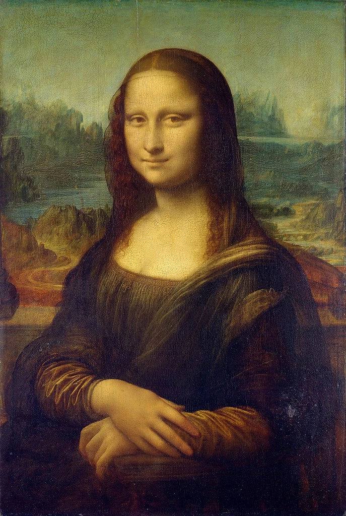 Leonardo da Vinci, Mona Lisa, 1503 -- the most popular painting in the Louvre