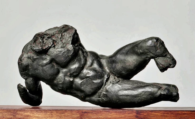 a model of Michelangelo's River God, which was intended for the Medici Chapel