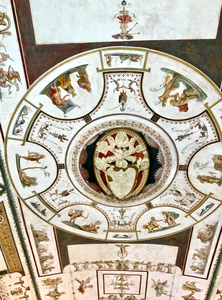 grotesque-type frescos on the ceiling in the papal apartments