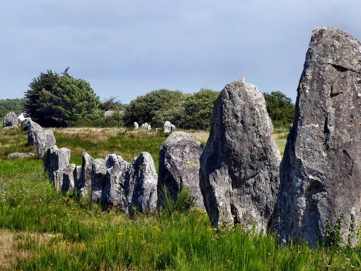 Neolithic stones in Carnac in Brittany France