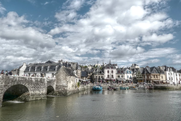 the port town of Auray in Brittany France