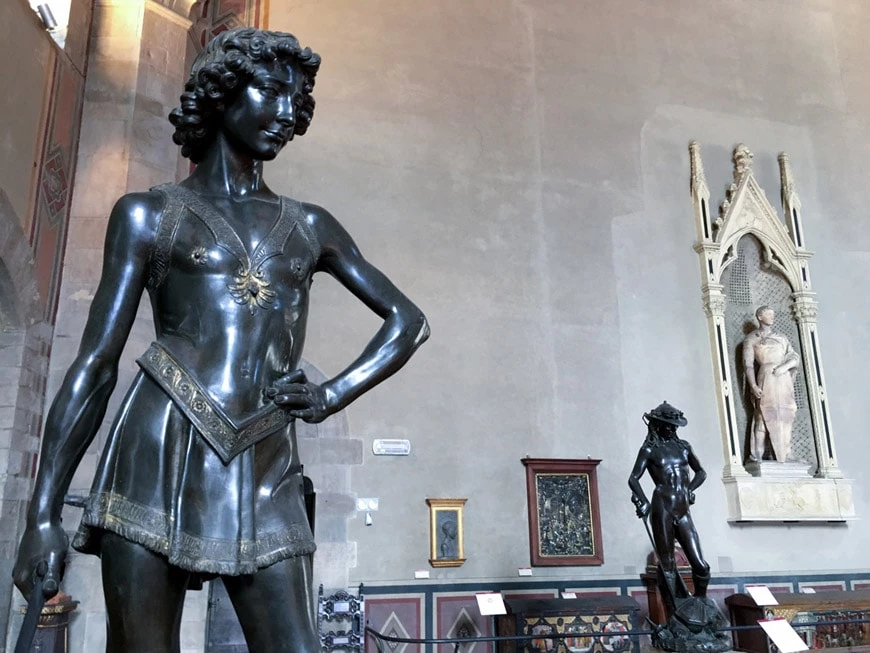 Donatello Room of the Bargello, one of the best museums in Florence for sculpture lovers. 
