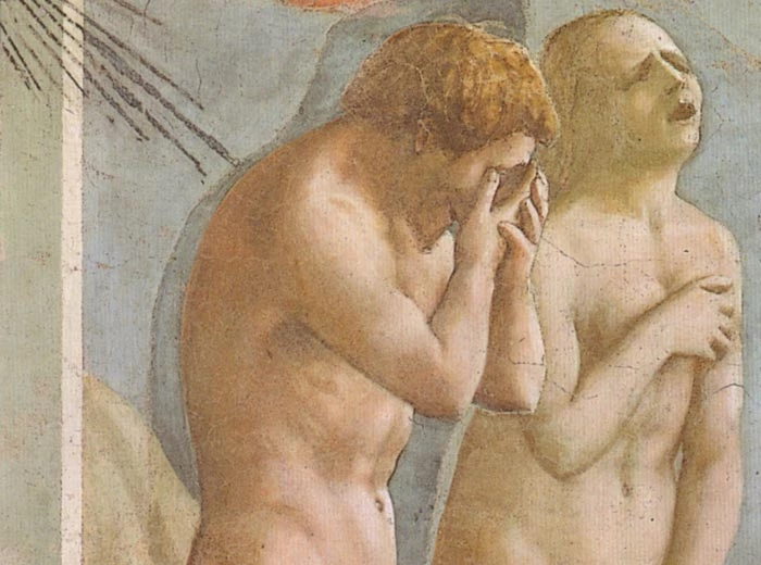 detail of the Expulsion of Adam and Eve from Eden