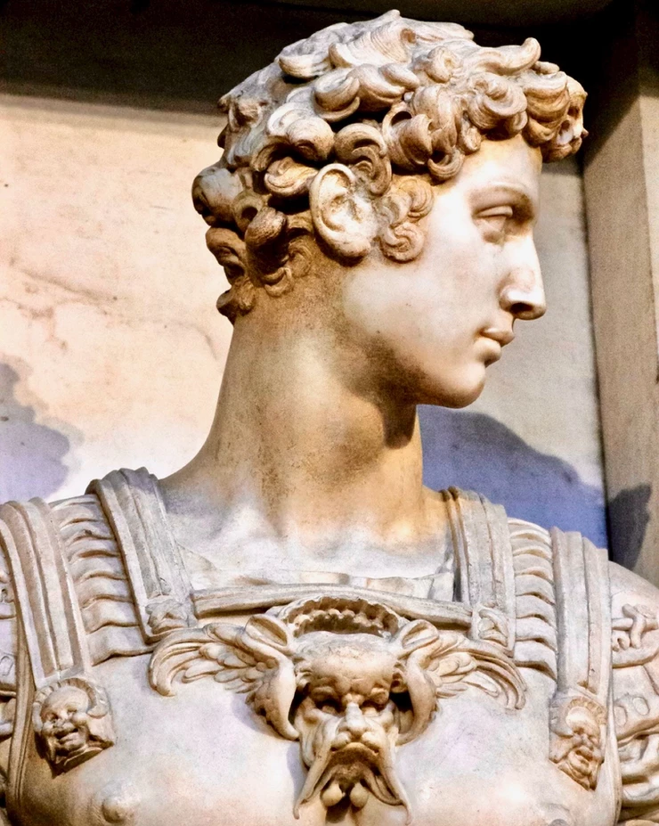 the beautiful effigy of Giuliano de Medici