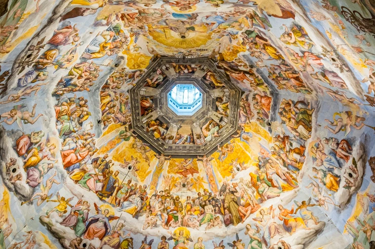 frescos on the dome by Giorgio Vasari and his workshop