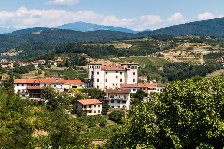 scenic view of Dobrovo Castle in Slovenia