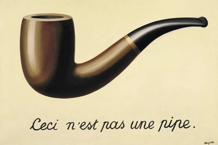 Rene Magritte, The Treachery of Images, 1929 -- at LACMA in Los Angeles